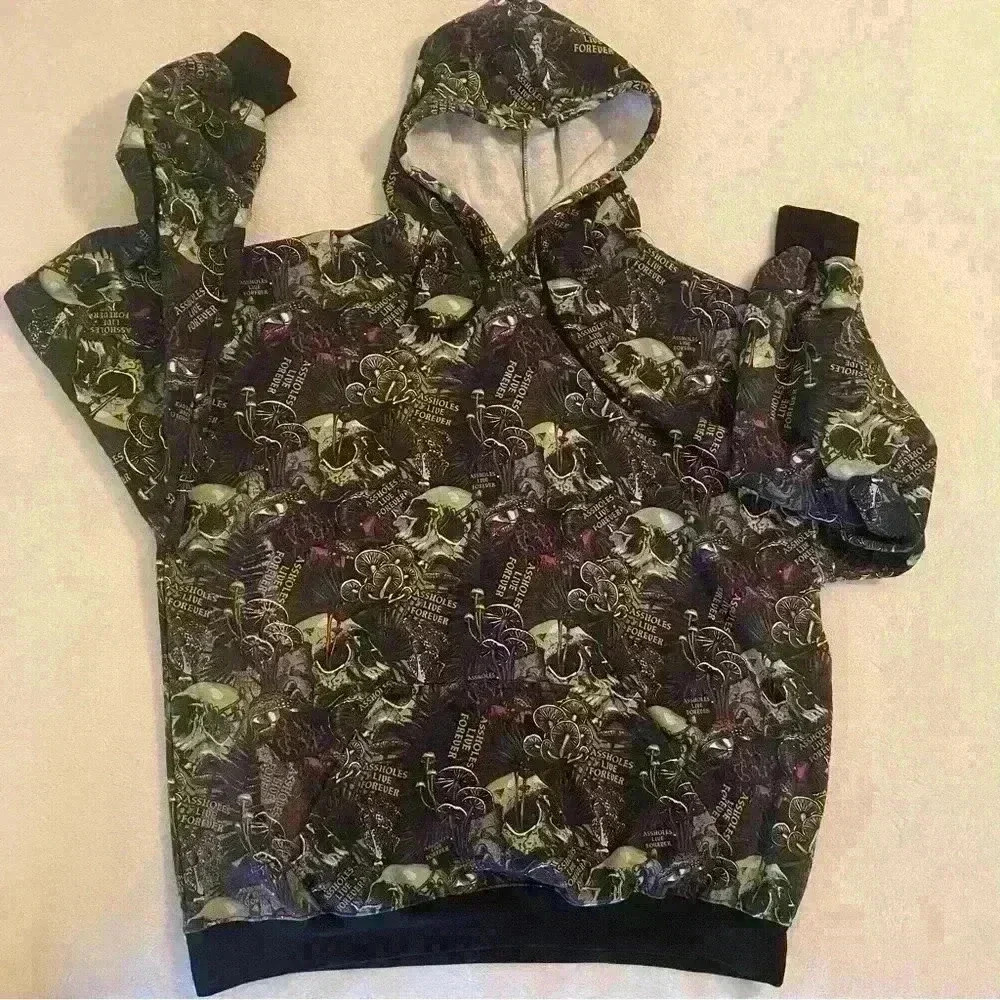 Graphic Hoodie with Skull Design